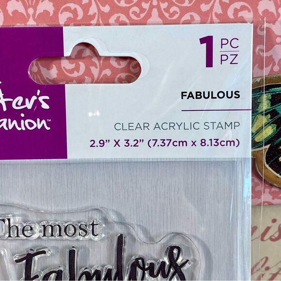 Crafter's Companion Clear Acrylic Stamp NWT Fabulous 1 Piece For Handmade Cards - Picture 4 of 4